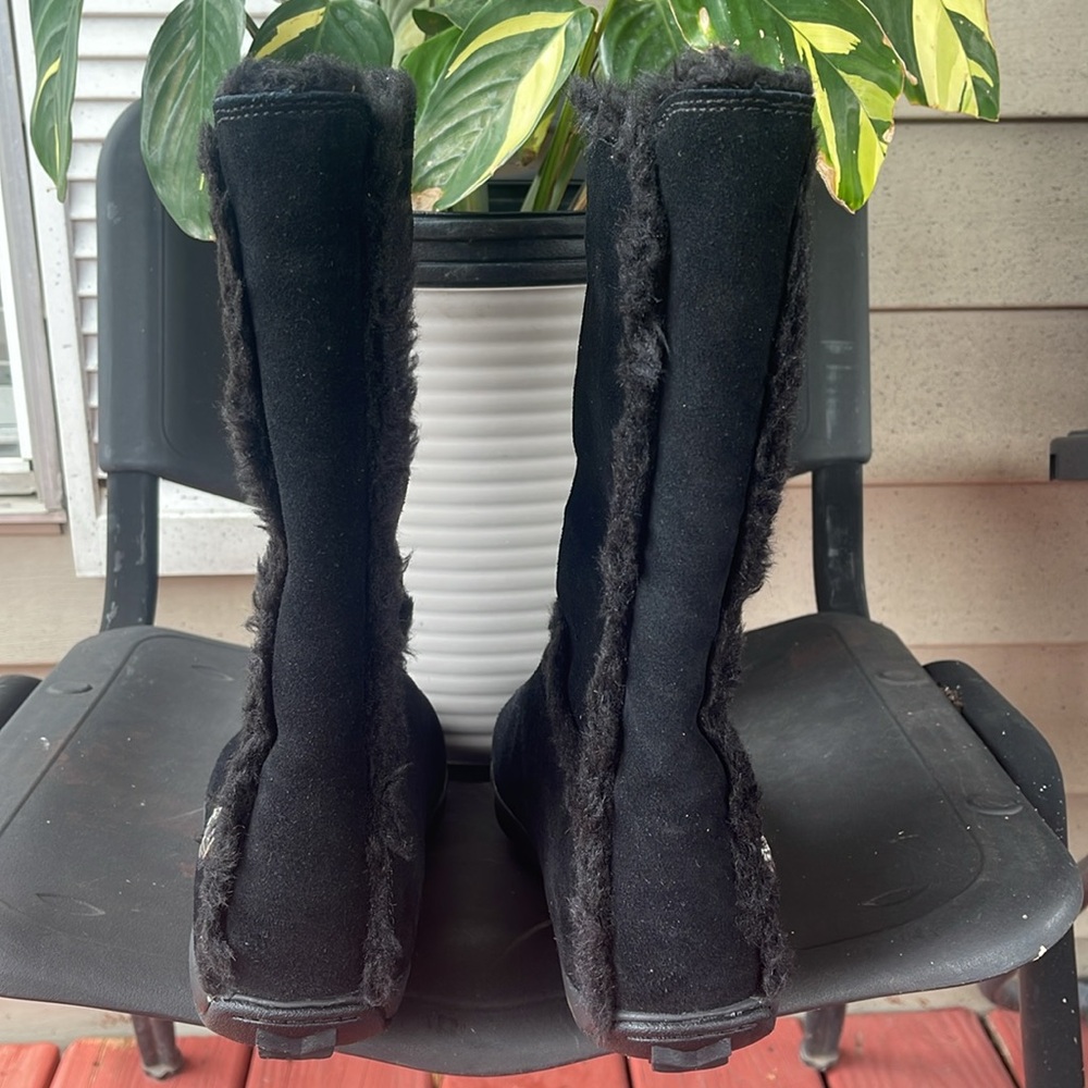 Timberland Black Fleece-Lined Boots size 9.5w - Picture 7 of 12